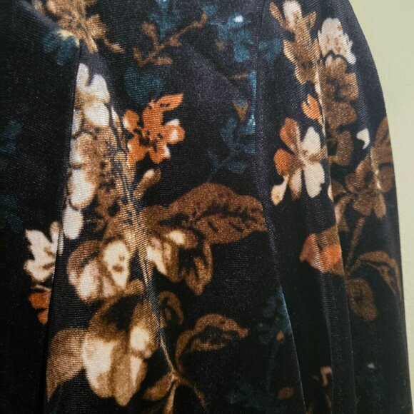 Cynthia Rowley NWT Black Velvet Floral Blazer Single Breasted Size S - Picture 4 of 7